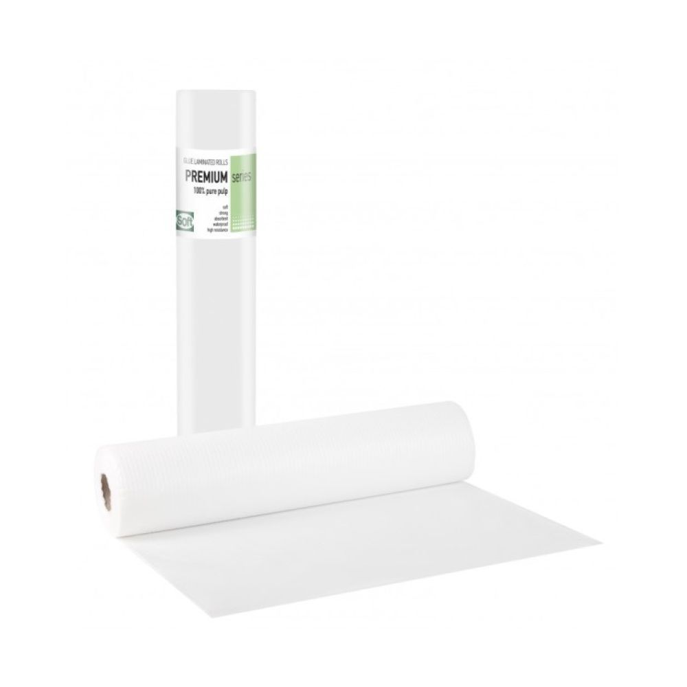 PREMIUM STANDARD Εξεταστικό Ρολό Πλαστικό + Χαρτί Λευκό - 50cm x 50m